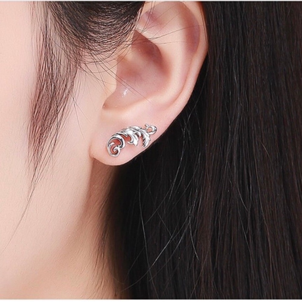 925 Sterling Silver Retro European Stud Earrings